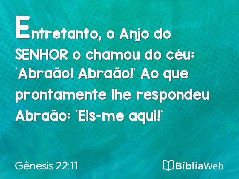 Gênesis 22:11 em imagem para compartilhar