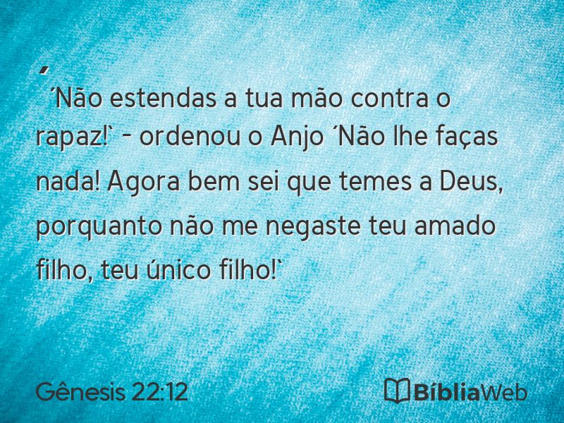 Gênesis 22:12 em imagem para compartilhar