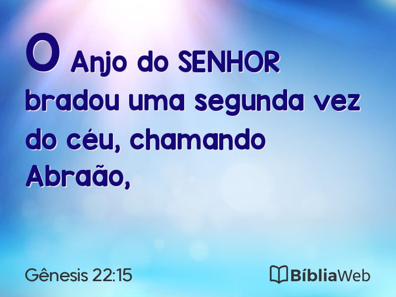 Gênesis 22:15 em imagem para compartilhar