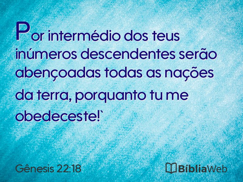 Gênesis 22:18 em imagem para compartilhar