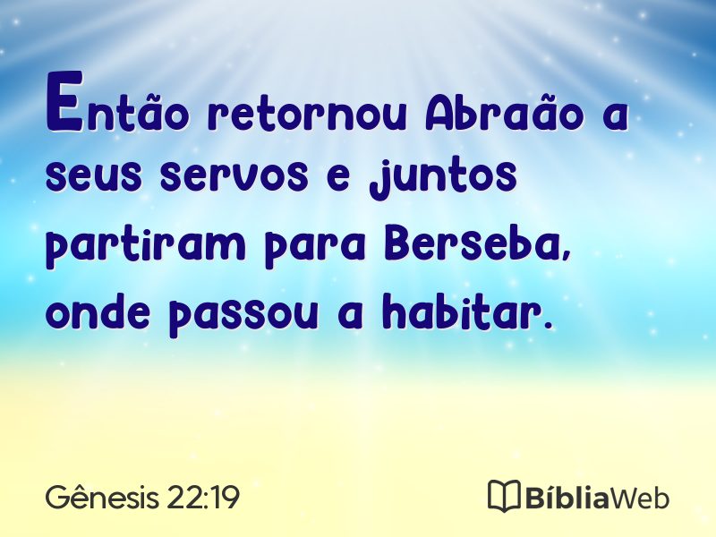 Gênesis 22:19 em imagem para compartilhar