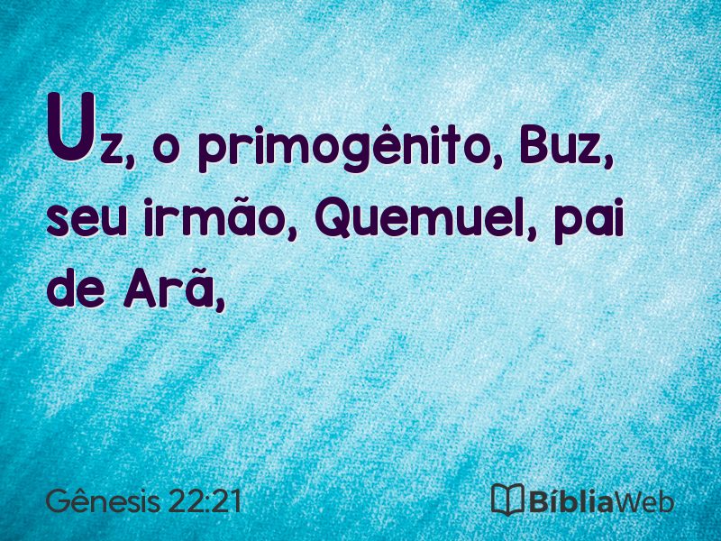 Gênesis 22:21 em imagem para compartilhar