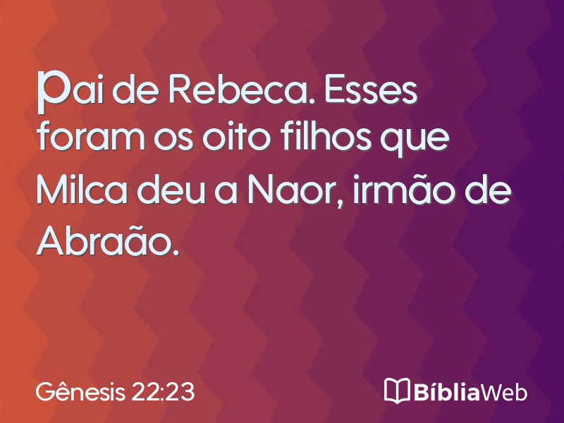 Gênesis 22:23 em imagem para compartilhar