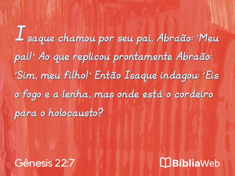Gênesis 22:7 em imagem para compartilhar