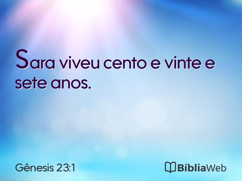 Gênesis 23:1 em imagem para compartilhar