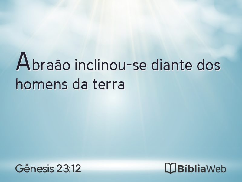 Gênesis 23:12 em imagem para compartilhar