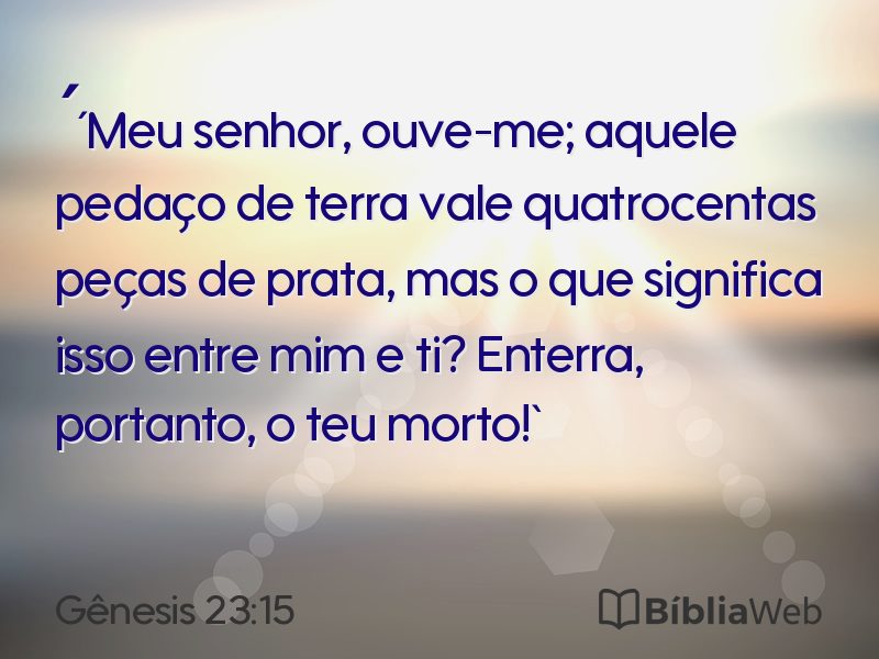 Gênesis 23:15 em imagem para compartilhar