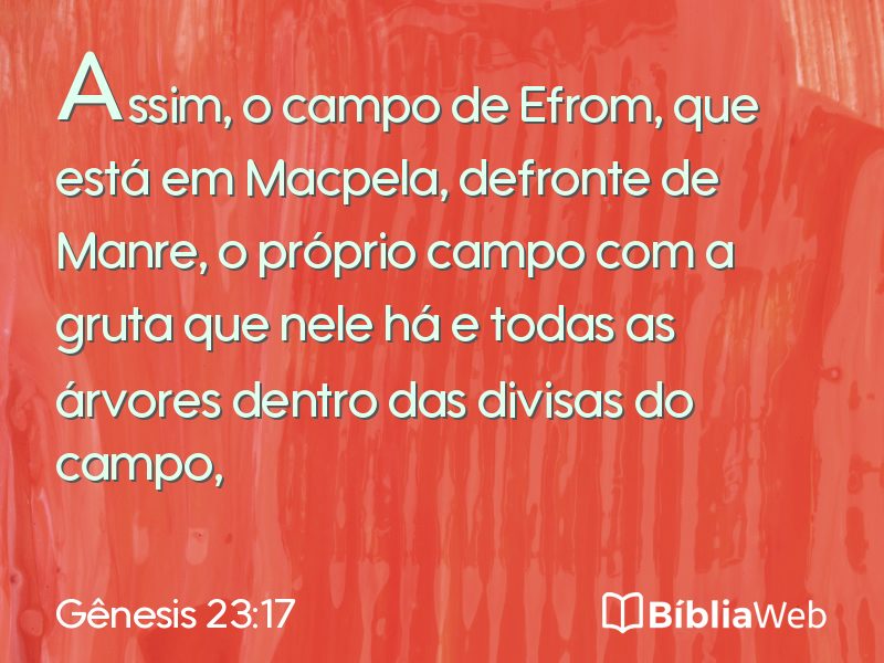 Gênesis 23:17 em imagem para compartilhar