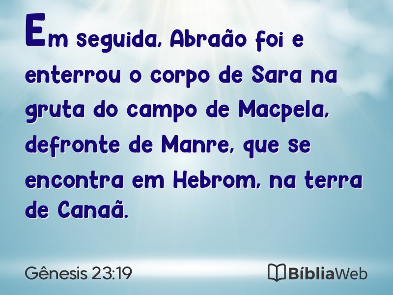 Gênesis 23:19 em imagem para compartilhar