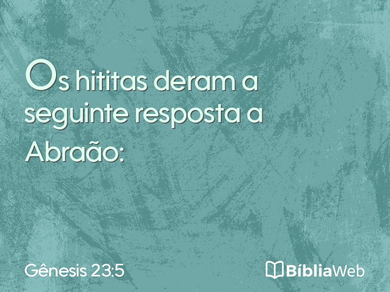 Gênesis 23:5 em imagem para compartilhar