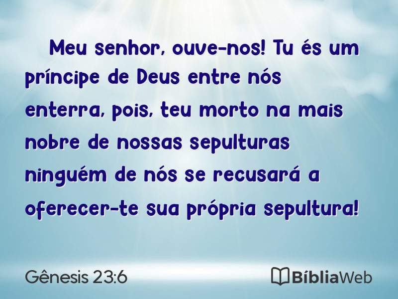 Gênesis 23:6 em imagem para compartilhar