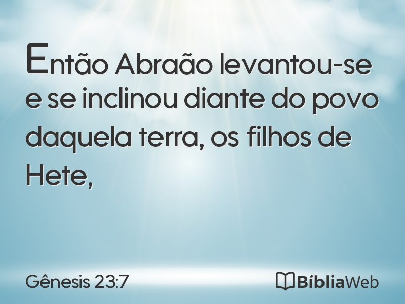 Gênesis 23:7 em imagem para compartilhar