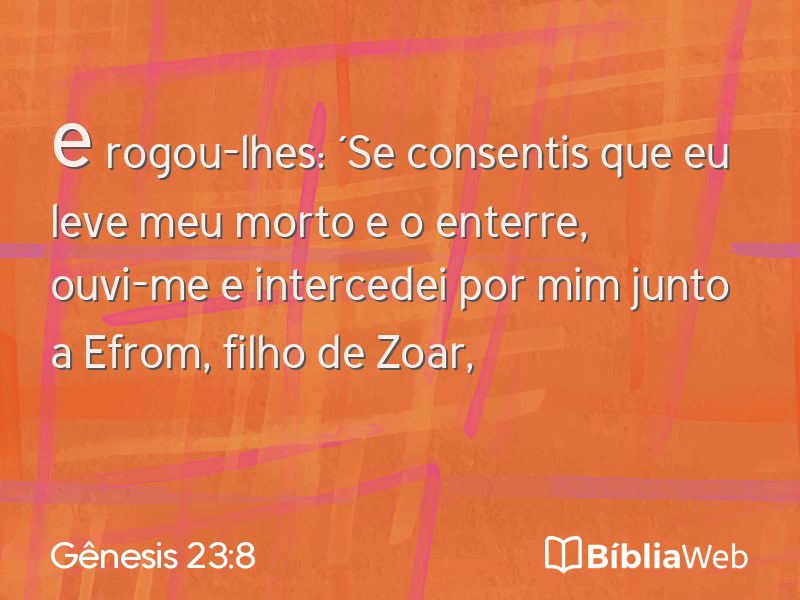 Gênesis 23:8 em imagem para compartilhar