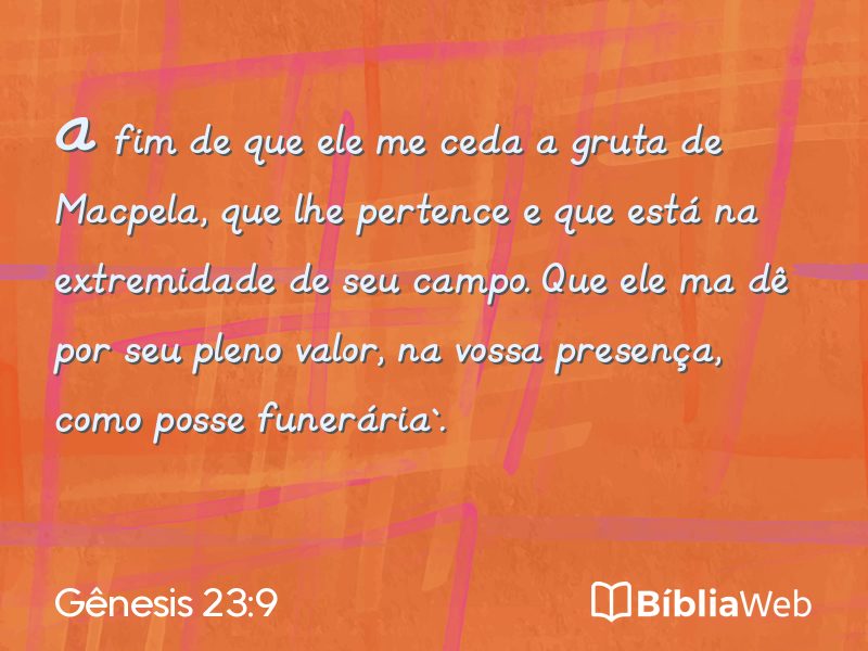 Gênesis 23:9 em imagem para compartilhar