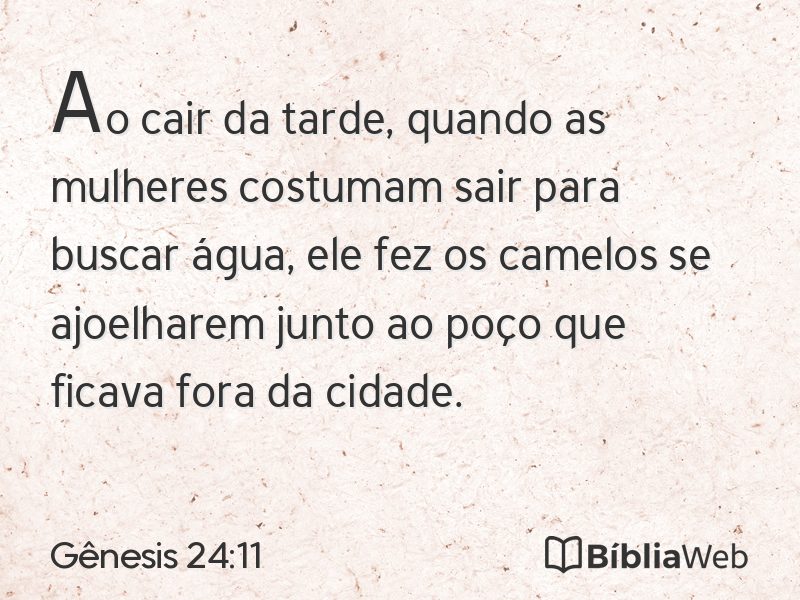 Gênesis 24:11 em imagem para compartilhar