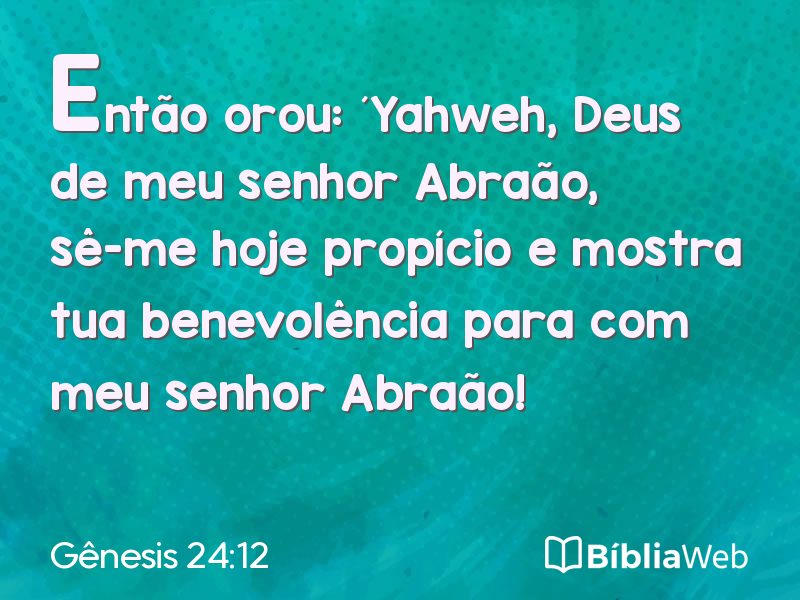 Gênesis 24:12 em imagem para compartilhar