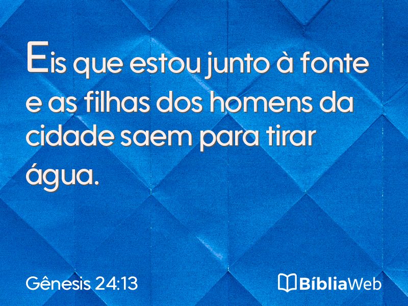 Gênesis 24:13 em imagem para compartilhar