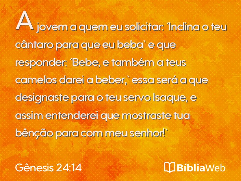 Gênesis 24:14 em imagem para compartilhar