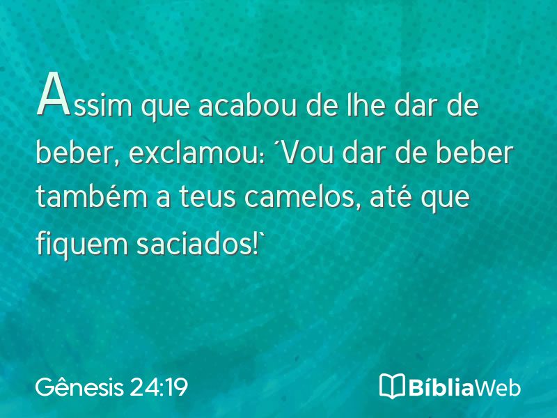 Gênesis 24:19 em imagem para compartilhar