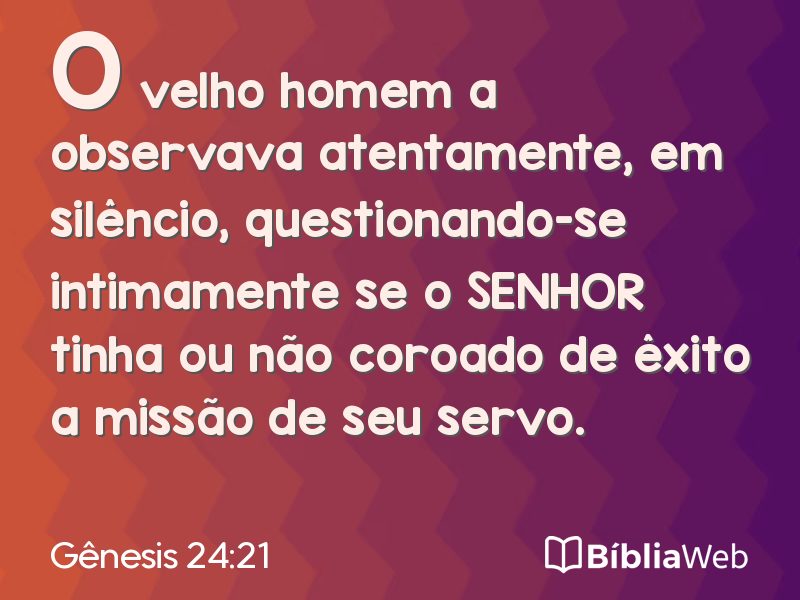 Gênesis 24:21 em imagem para compartilhar