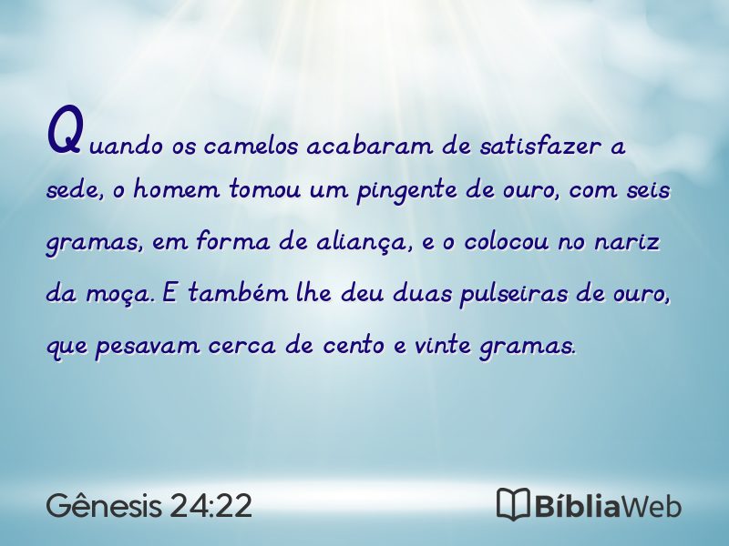 Gênesis 24:22 em imagem para compartilhar