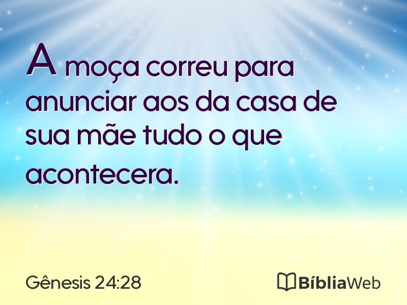 Gênesis 24:28 em imagem para compartilhar
