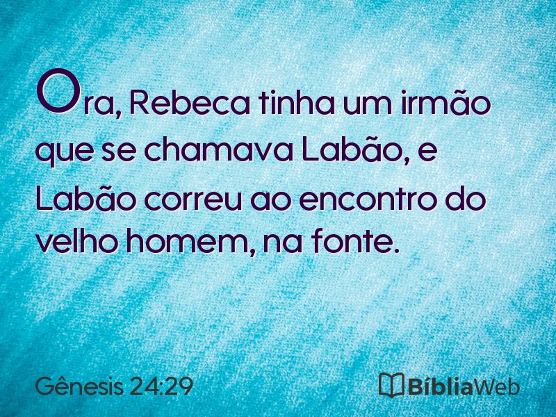 Gênesis 24:29 em imagem para compartilhar