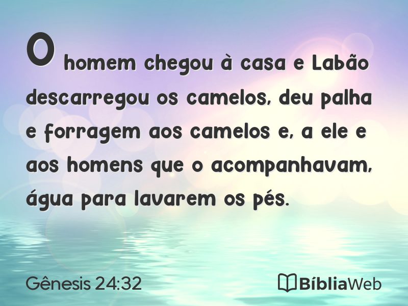Gênesis 24:32 em imagem para compartilhar