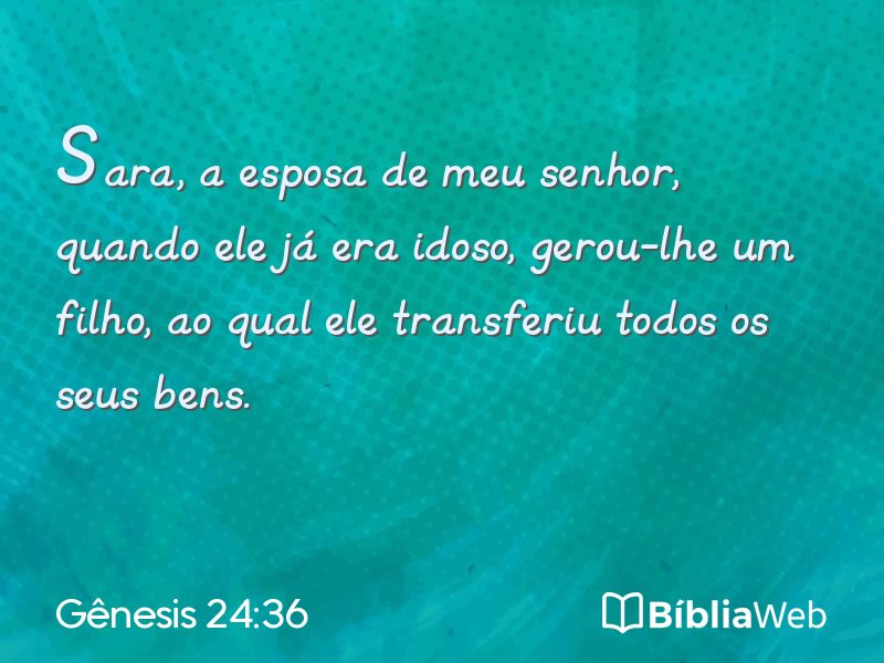 Gênesis 24:36 em imagem para compartilhar