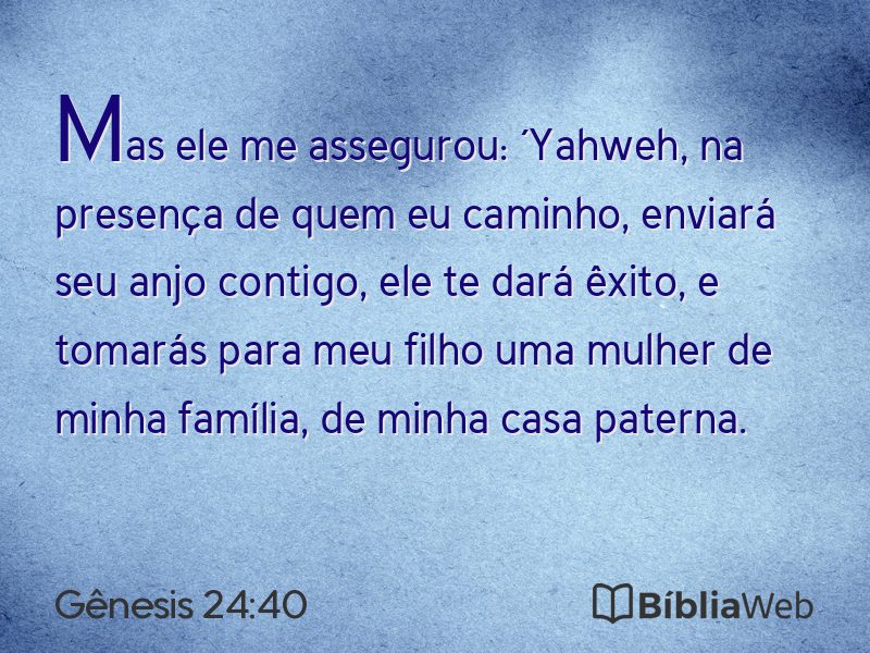 Gênesis 24:40 em imagem para compartilhar