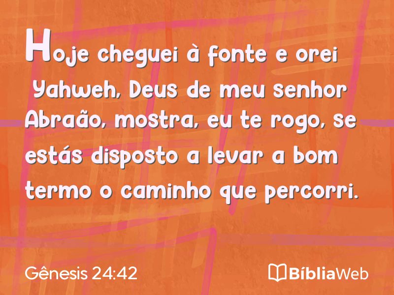 Gênesis 24:42 em imagem para compartilhar
