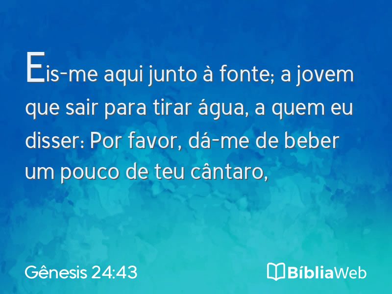 Gênesis 24:43 em imagem para compartilhar