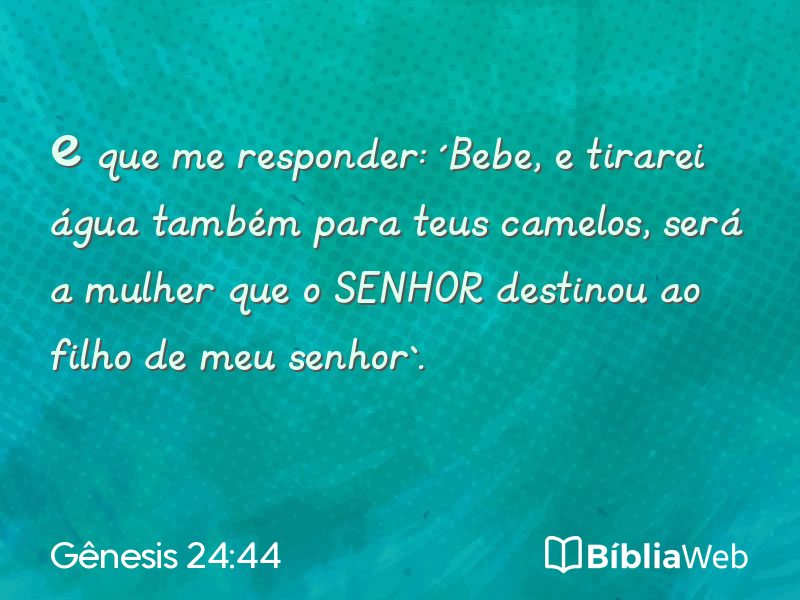 Gênesis 24:44 em imagem para compartilhar