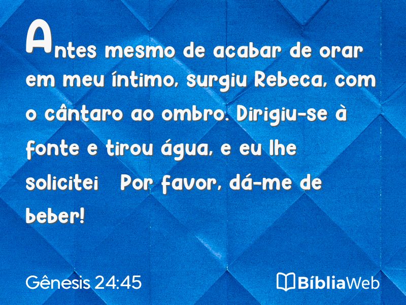 Gênesis 24:45 em imagem para compartilhar