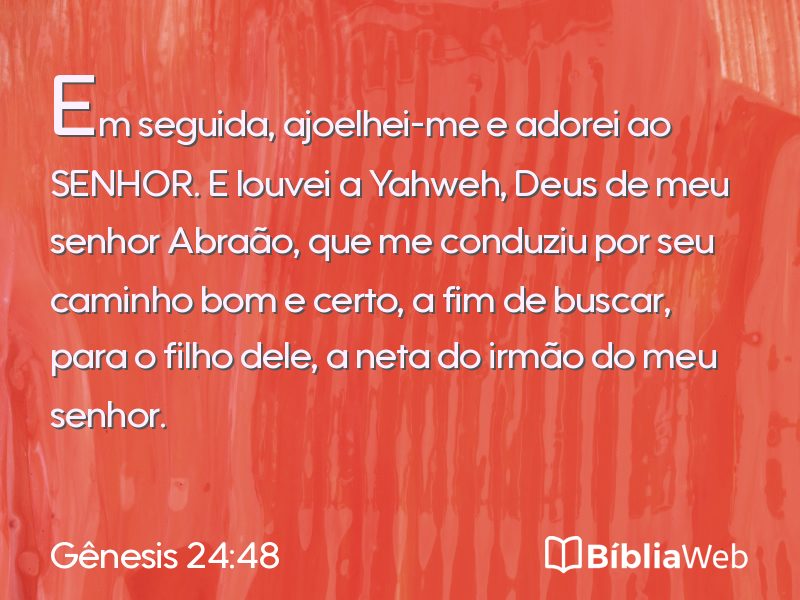 Gênesis 24:48 em imagem para compartilhar