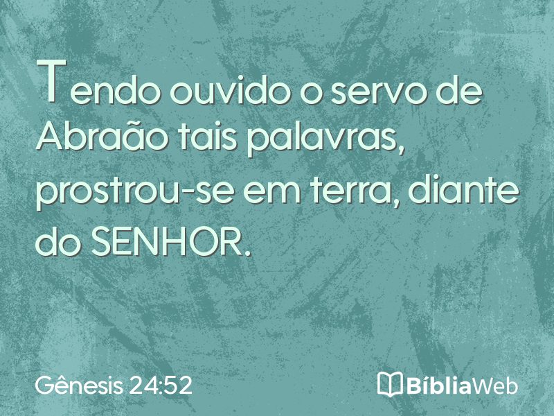 Gênesis 24:52 em imagem para compartilhar