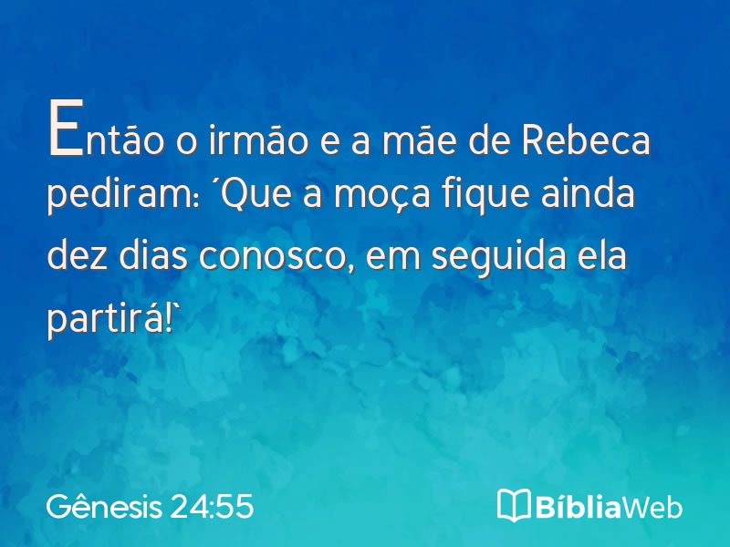 Gênesis 24:55 em imagem para compartilhar