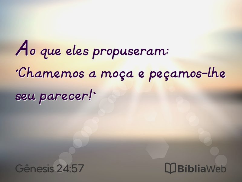 Gênesis 24:57 em imagem para compartilhar