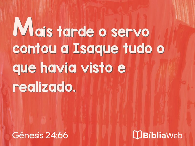 Gênesis 24:66 em imagem para compartilhar