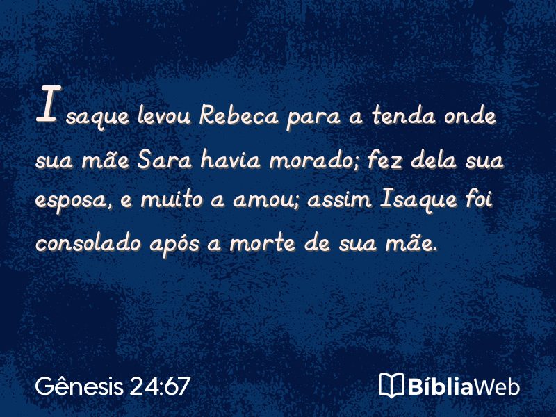 Gênesis 24:67 em imagem para compartilhar
