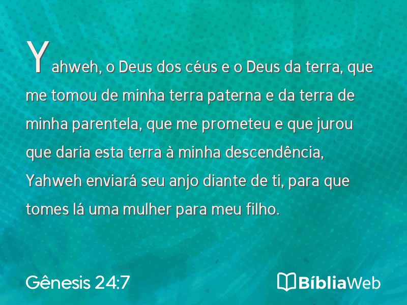 Gênesis 24:7 em imagem para compartilhar