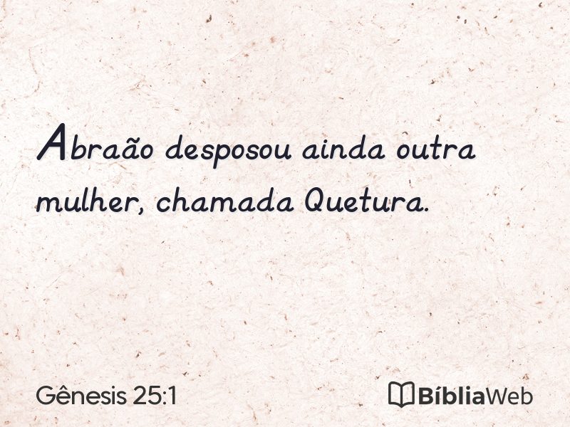 Gênesis 25:1 em imagem para compartilhar