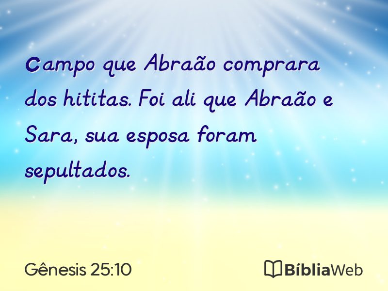 Gênesis 25:10 em imagem para compartilhar
