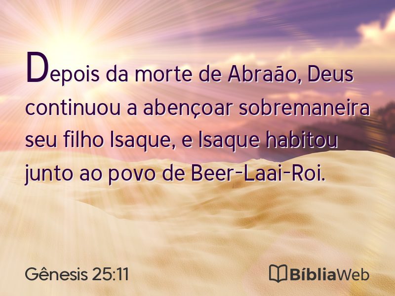 Gênesis 25:11 em imagem para compartilhar