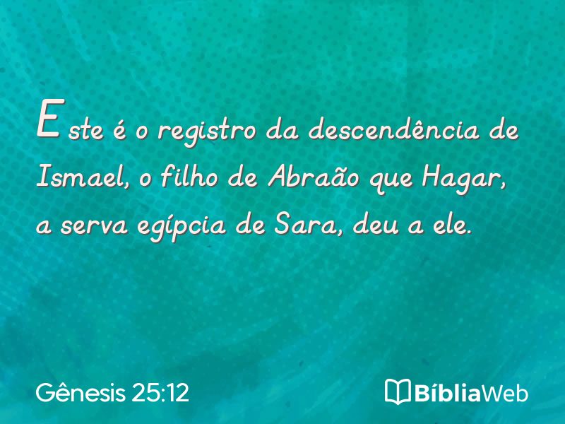 Gênesis 25:12 em imagem para compartilhar