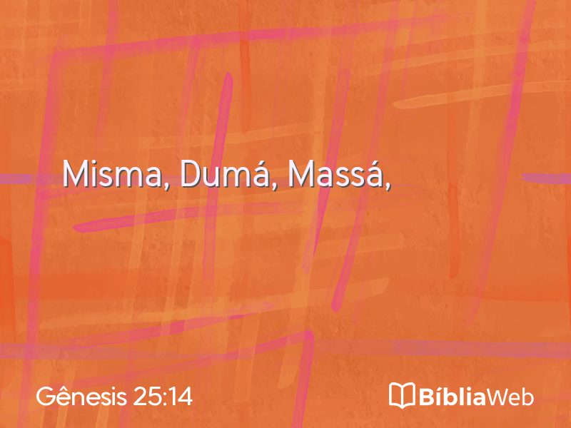 Gênesis 25:14 em imagem para compartilhar