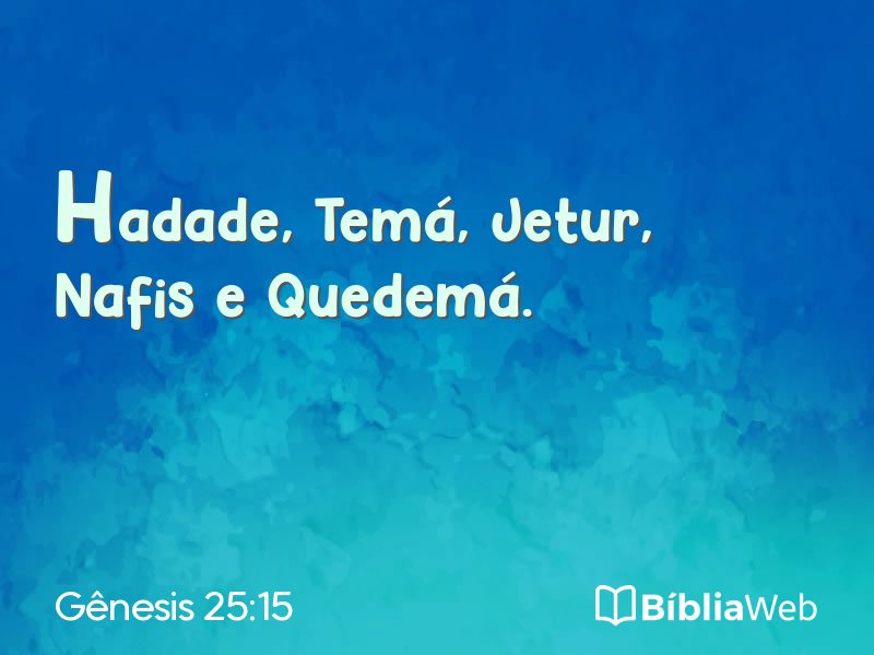 Gênesis 25:15 em imagem para compartilhar