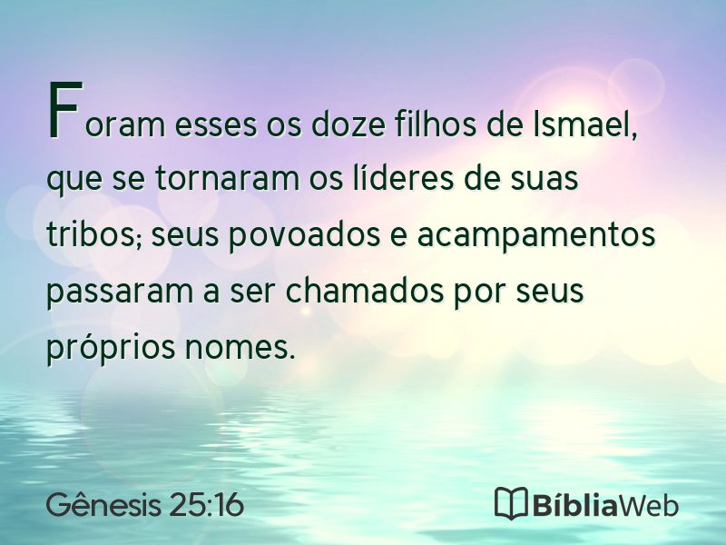 Gênesis 25:16 em imagem para compartilhar