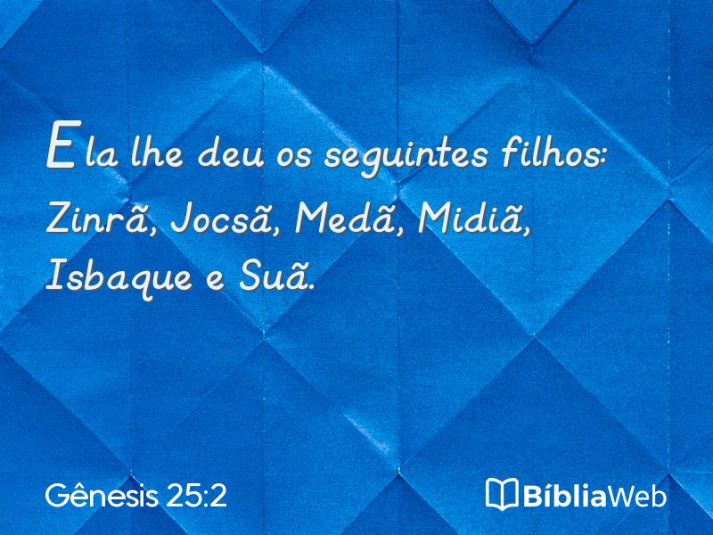 Gênesis 25:2 em imagem para compartilhar