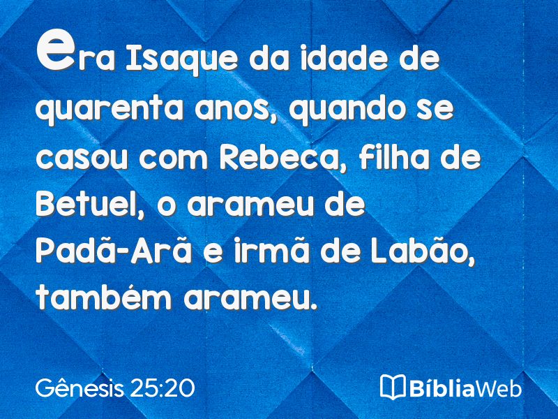 Gênesis 25:20 em imagem para compartilhar